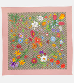 Gucci GG Flora silk scarf