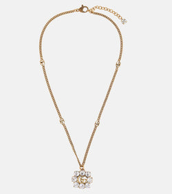 Gucci Double G crystal necklace