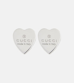 Gucci Sterling silver heart earrings