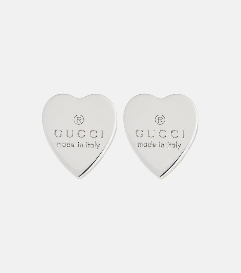 Gucci Sterling silver heart earrings