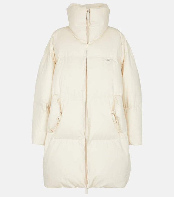 Prada Funnel-neck down and cotton coat