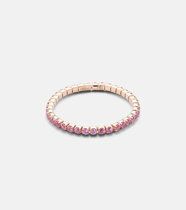 Shay Jewelry Thread 18kt rose gold ring with pink sapphires