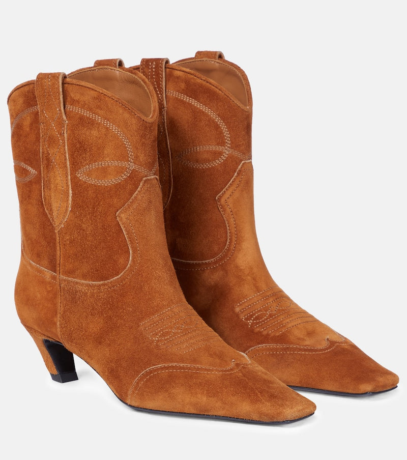 Khaite Dallas suede cowboy boots