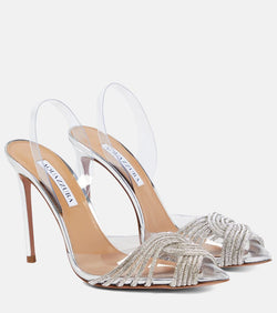 Aquazzura Gatsby 105 embellished slingback pumps