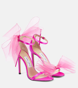 Jimmy Choo Aveline 100 bow-trimmed sandals