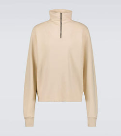 Les Tien Cotton jersey half-zip sweatshirt