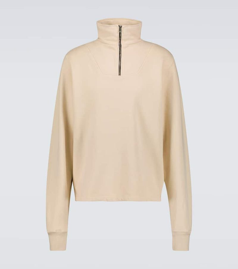 Les Tien Cotton jersey half-zip sweatshirt