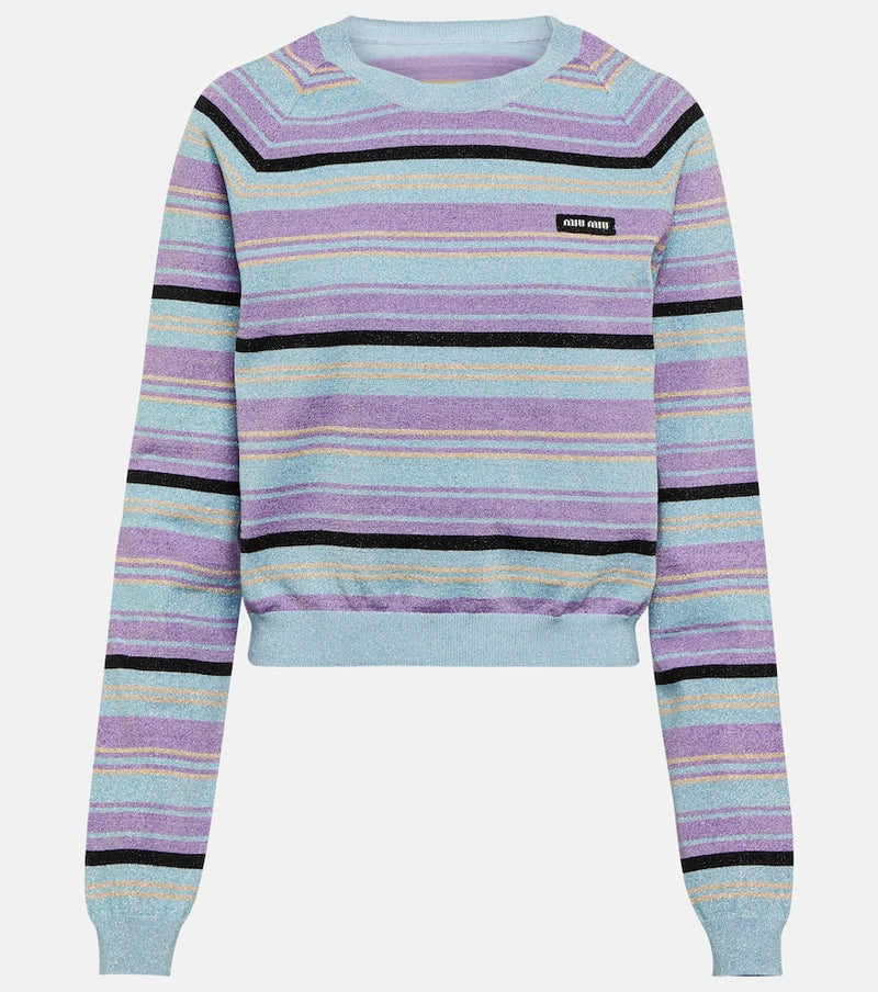 Miu Miu Striped cropped sweater