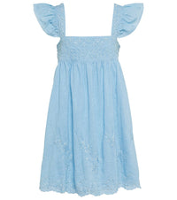 Juliet Dunn Baby Doll embroidered cotton minidress