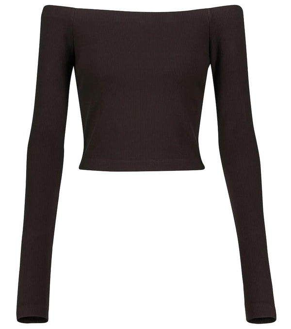 Lanston Sport Declan off-shoulder crop top