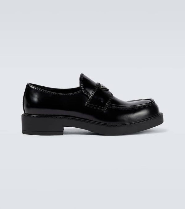 Prada Brushed leather loafers