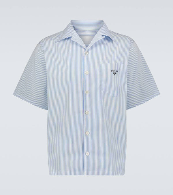 Prada Striped cotton-blend shirt