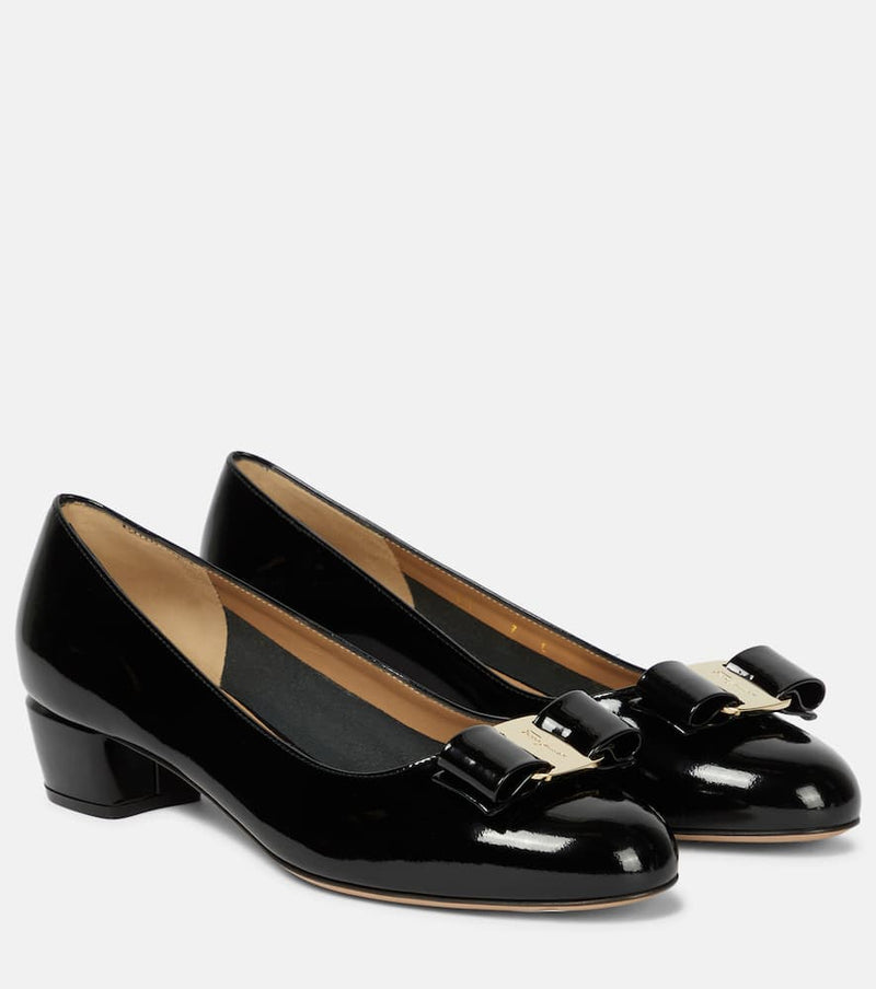 Ferragamo Vara patent leather ballet flats