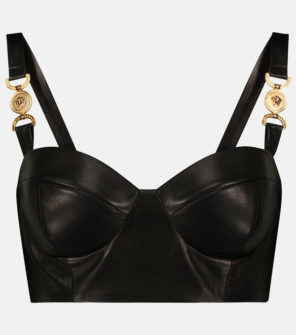 Versace Leather bustier top