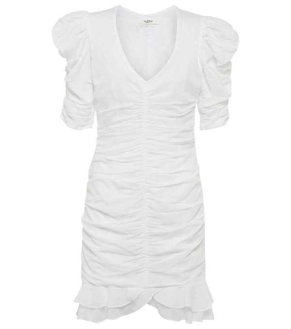 Marant Etoile Sireny cotton ruched minidress