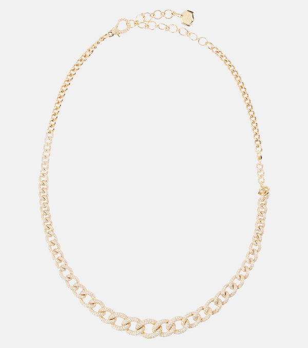 Shay Jewelry 18kt gold chainlink necklace with diamonds