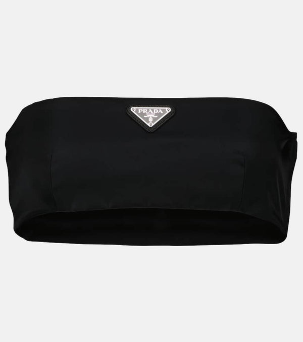 Prada Logo Re-Nylon bandeau top