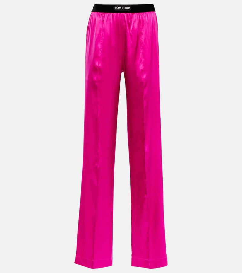 Tom Ford High-rise silk-blend satin pants