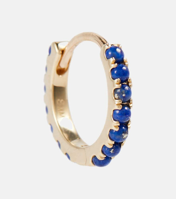 Maria Tash Eternity 14kt gold single hoop earring with lapis