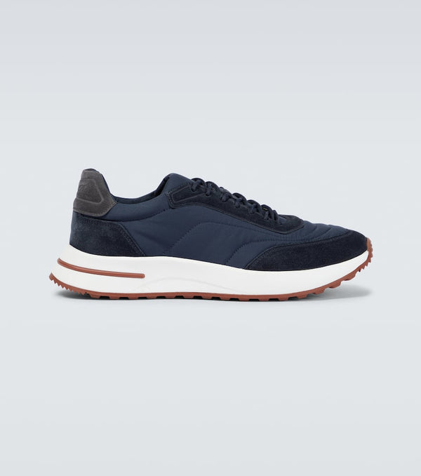 Loro Piana Weekend Walk suede-trimmed sneakers