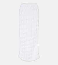 Anna Kosturova Rosette crochet cotton midi skirt