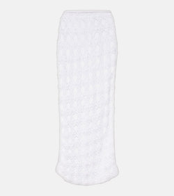 Anna Kosturova Rosette crochet cotton midi skirt