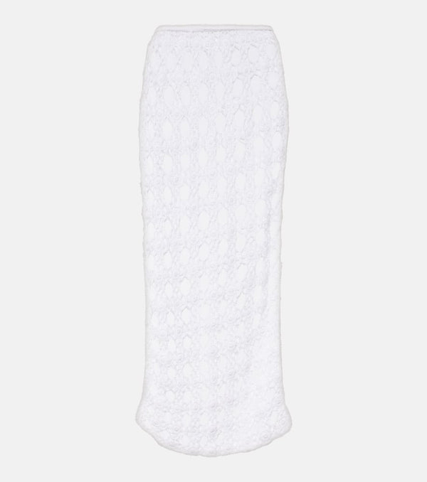 Anna Kosturova Rosette crochet cotton midi skirt