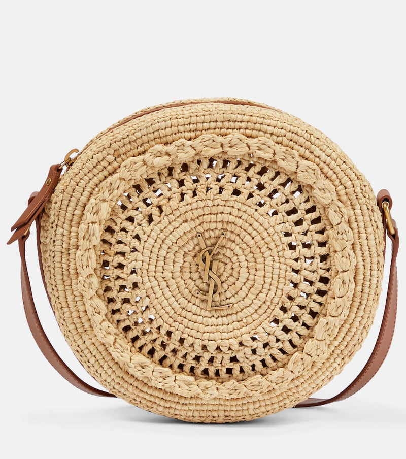 Saint Laurent Small raffia crossbody bag