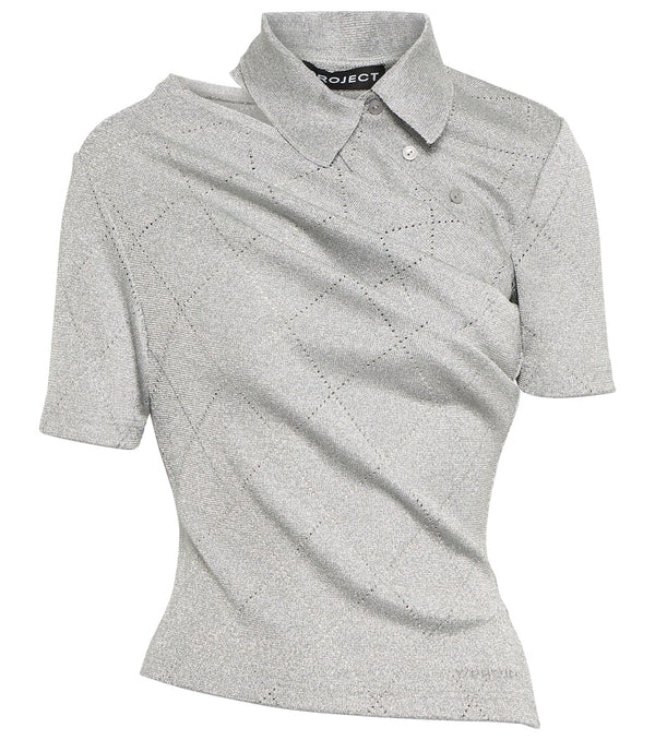 Y/Project Twisted double collar polo shirt