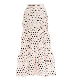 Plan C Polka-dot cotton poplin maxi skirt