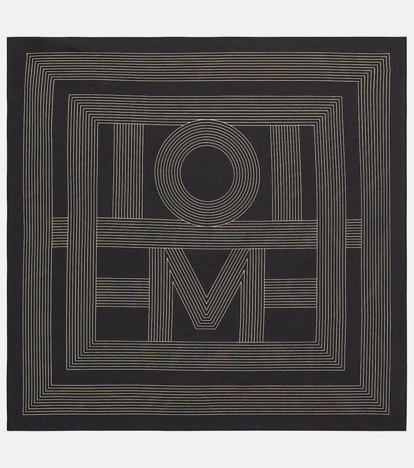 Toteme Logo cotton and silk scarf