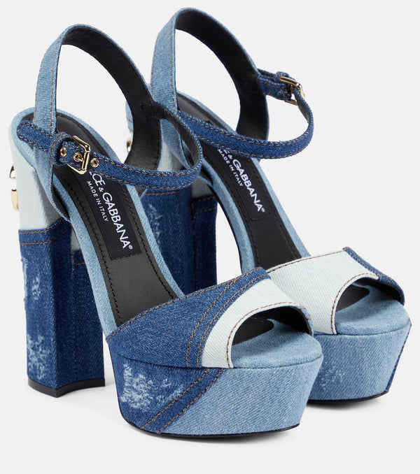 Dolce & Gabbana Keira denim platform sandals