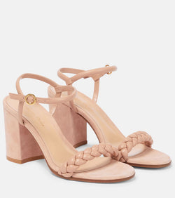 Gianvito Rossi Cruz 80 leather and suede sandals