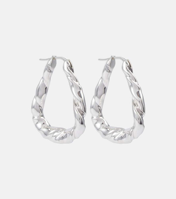 Loewe Twisted sterling silver hoop earrings