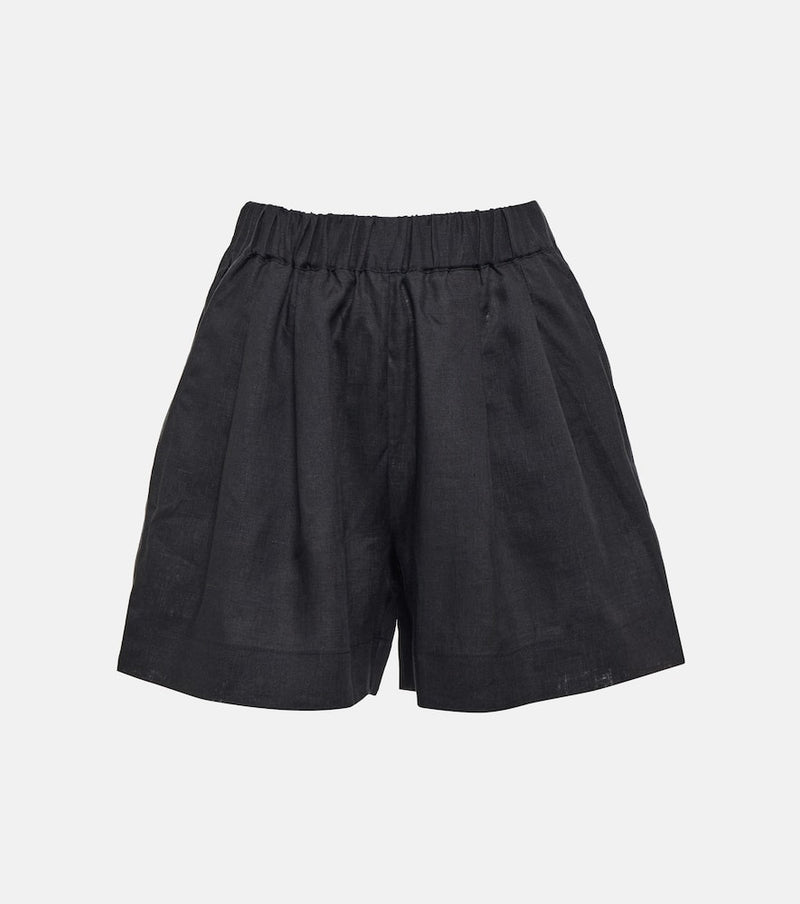 Asceno Zurich wide-leg linen shorts