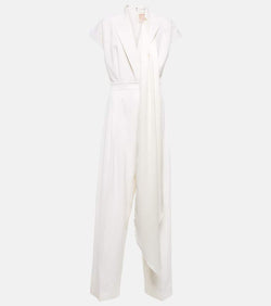 Roksanda Bridal cape-detail wool jumpsuit