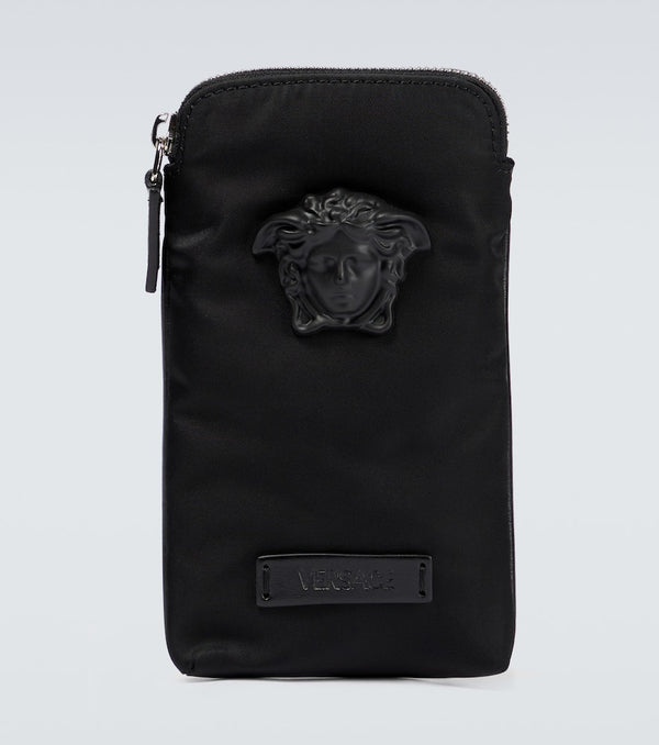 Versace La Medusa nylon phone pouch