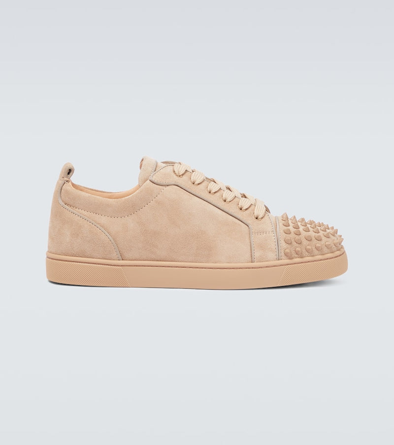 Christian Louboutin Louis Junior Suede Sneakers Beige