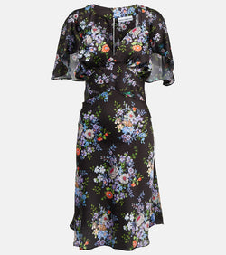 Rabanne Floral satin midi dress