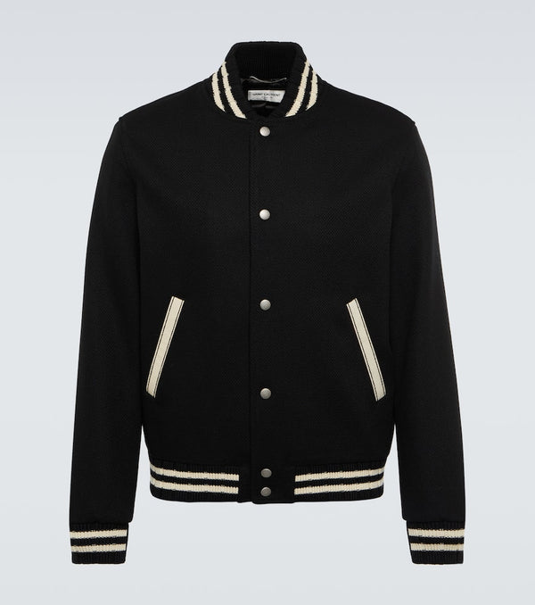 Saint Laurent Teddy wool-blend varsity jacket