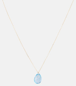 Persée 18kt yellow gold necklace with topaz