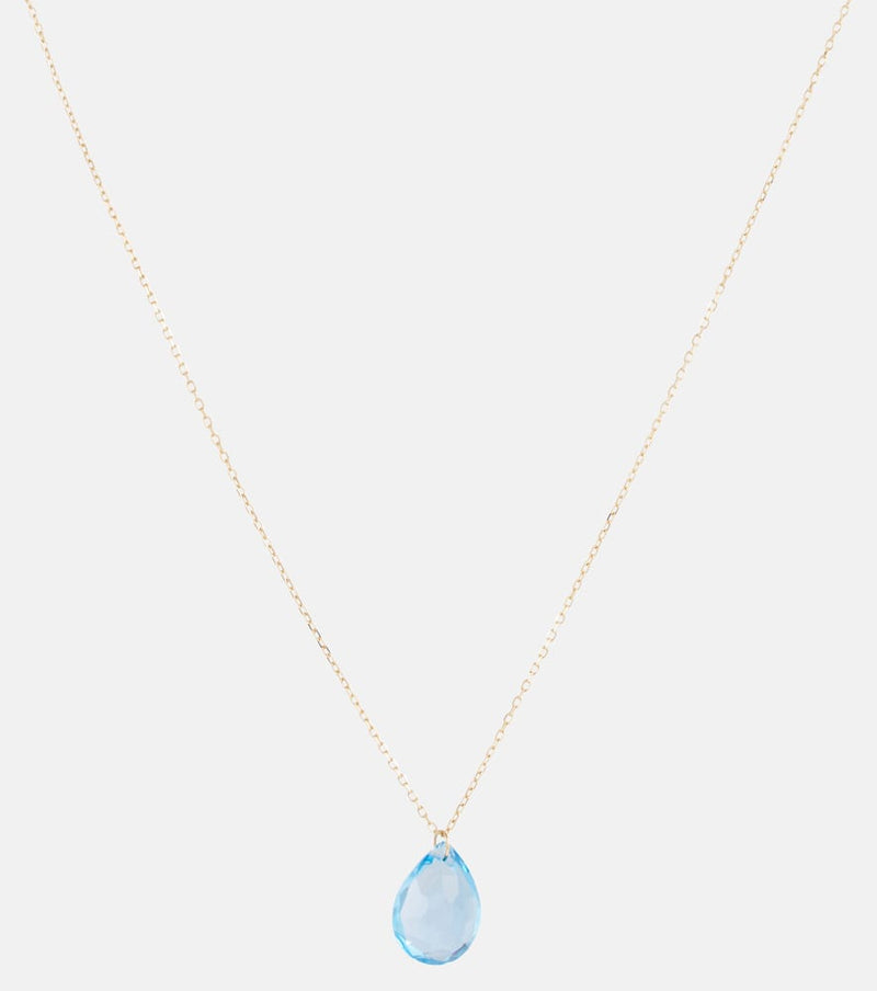 Persée 18kt yellow gold necklace with topaz