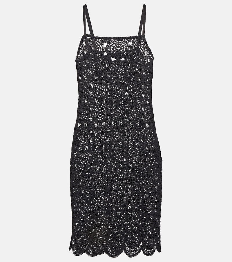 Rotate Silke cotton-blend crochet minidress