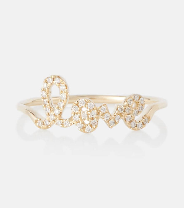 Sydney Evan 14kt gold ring with diamonds