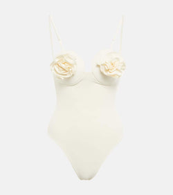 Magda Butrym Floral appliqué swimsuit