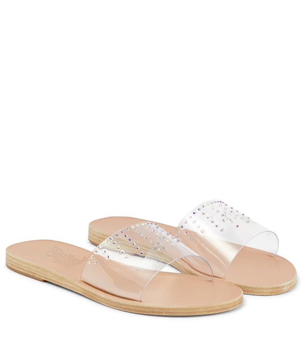 Ancient Greek Sandals Tessa embellished PVC slides