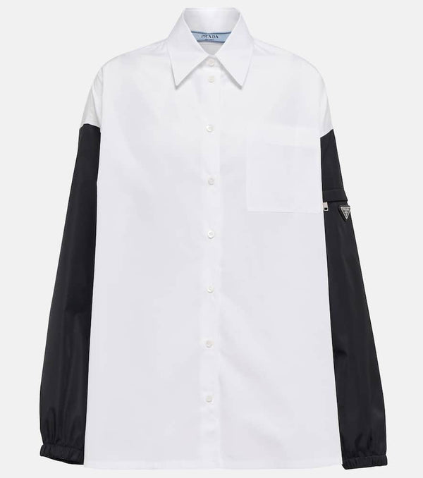 Prada Re-Nylon and cotton poplin shirt