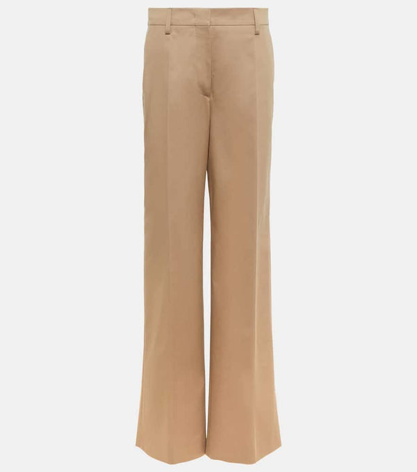 Prada High-rise cotton-blend pants