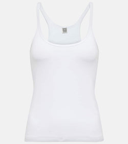 Toteme Cotton-blend racerback tank top