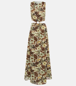 SIR Constantine floral ramie midi dress